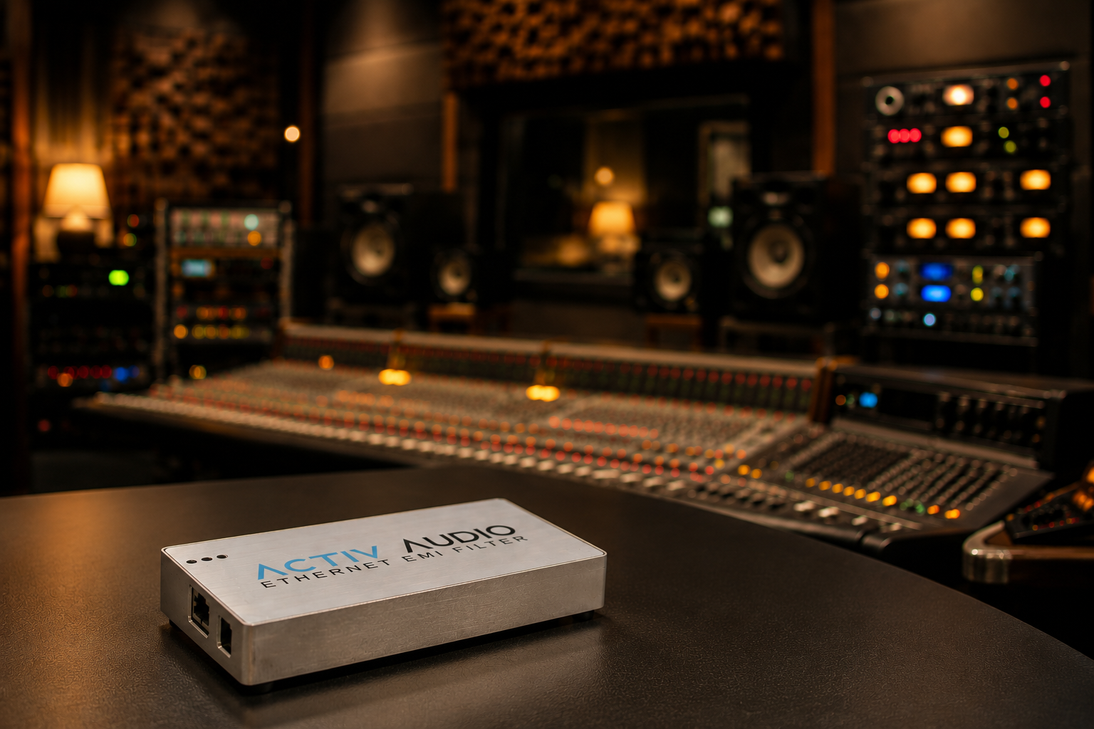 ACTIV AUDIO EMI filter in professional recording studio