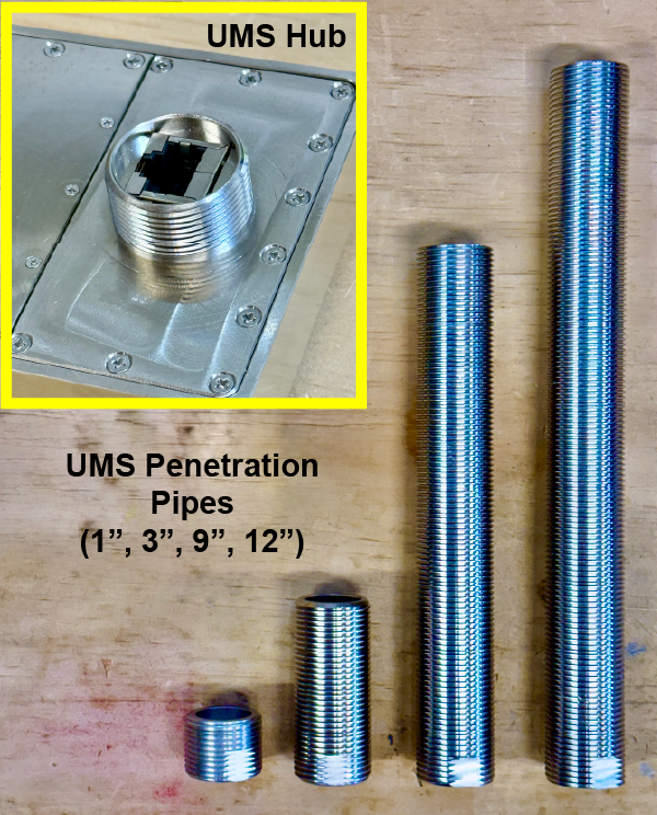 Universal Mounting System � hub, penetration pipe, nut & gasket